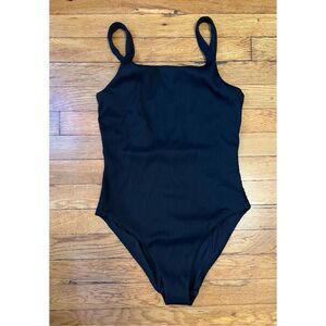 COS SQUARE-NECK RIBBED SWIMSUIT